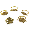 Exquisite Metal Napkin Holder Leaf Napkin Ring Fall Decor for Weddings Parties Stocked Thanksgiving Table Serviette Decoration