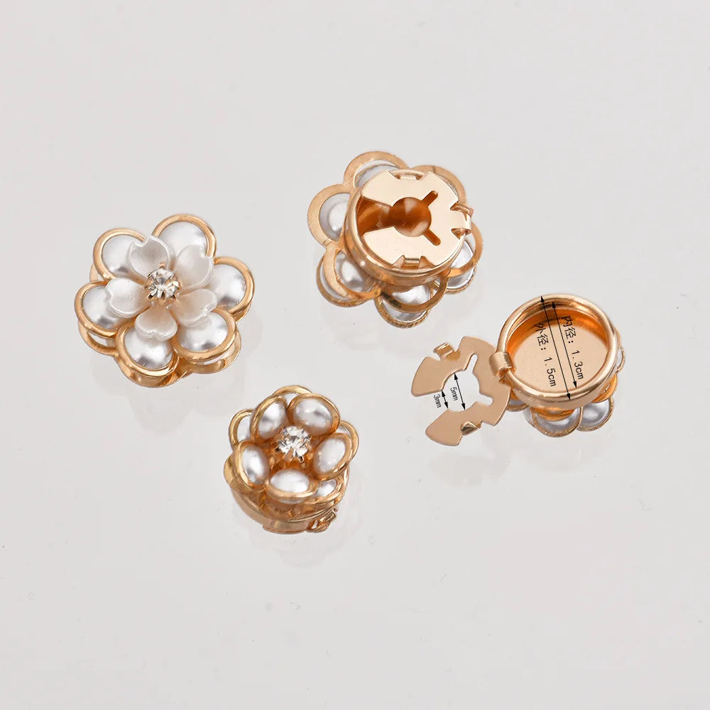 JFRB085 Flower Rhinestone Shirt Aluminum Button Cover Cufflinks Silicone Rubber Push Start Button Covers For Women Shirts