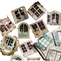 10pcs/pack Vintage Collage Cards Window Story Series Hundreds of Material Handbook DIY Scene Scenography Decoration Collage Pape