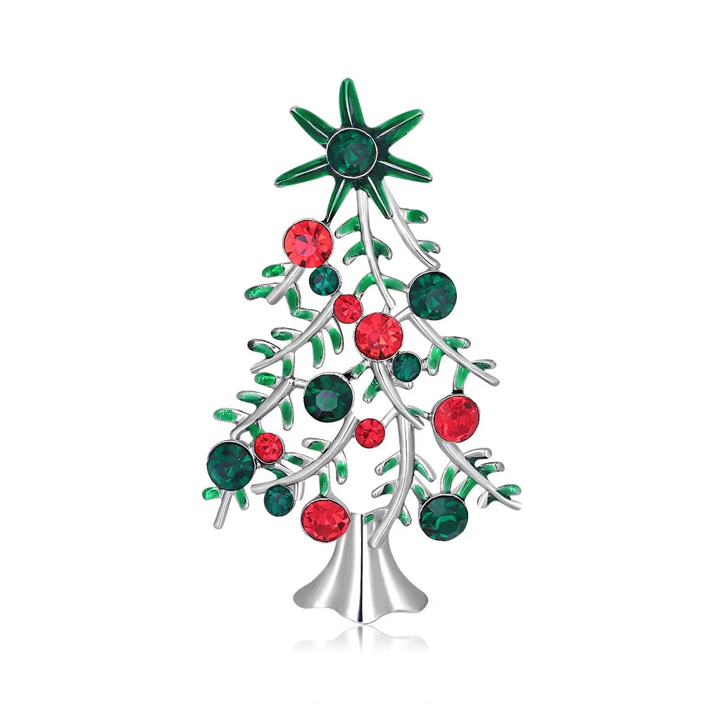 DRAL924 Fashion Christmas Tree Brooch Women Tree Brooch Jewelry Accessories