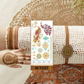 Custom CMYK Printing Temporary Waterproof Full Color Flash Gold Silver Henna Body Instant Removable Tattoo Stencil Sticker