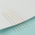 70mm 90mm Length 18k Gold Earrings Wire 925 Sterling Silver Box Chain Ear Line for Diy Earrings Accessory Jewelry Findings