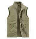 Wholesale Custom Outdoor Full Zip Fleece Vest Warm Casual Winter Vest Jacket Men's Sleeveless Outwear