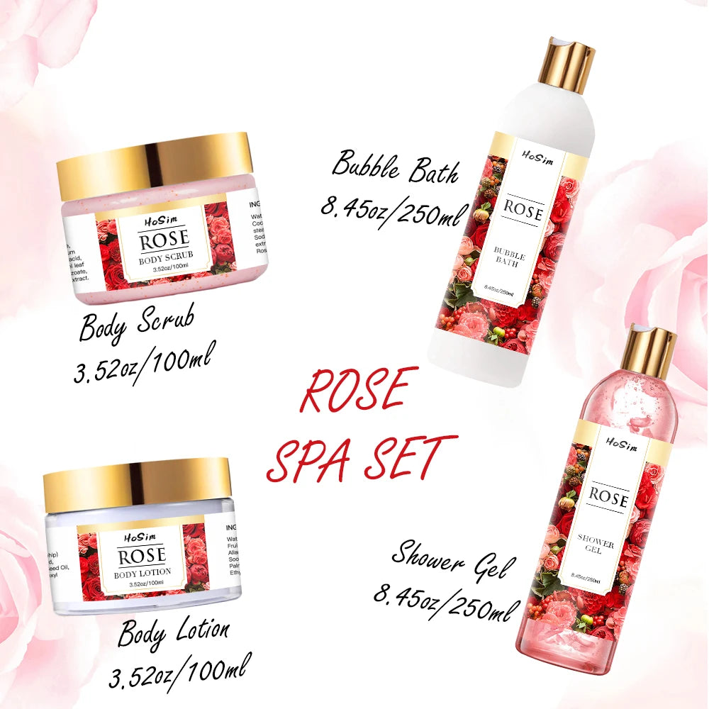 Private Label Preferential Bath and Body Wash Product Body Care Moisturizing 4 Pcs Bath & Shower Sets