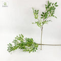 Wholesale Artificial Silk Single Stem Green Locust Tree Leaves Plant for Wedding Home Party Decoration