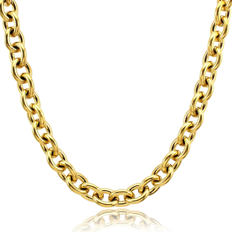 2021 Hot New Arrival Round Chain Link Choker Necklace Women Gold Plated Link Chain Necklaces