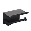 SUS304 Stainless Steel Wall Mounted Toilet Paper Roll Holder With Phone Shelf Luxury Washroom Tissue Paper Dispenser