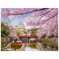Multifunctional Round Set Cherry Blossom 30x40cm 5d Crystal Diamond Painting Handpainted DIY Watercolor Canvas Support Wall Art