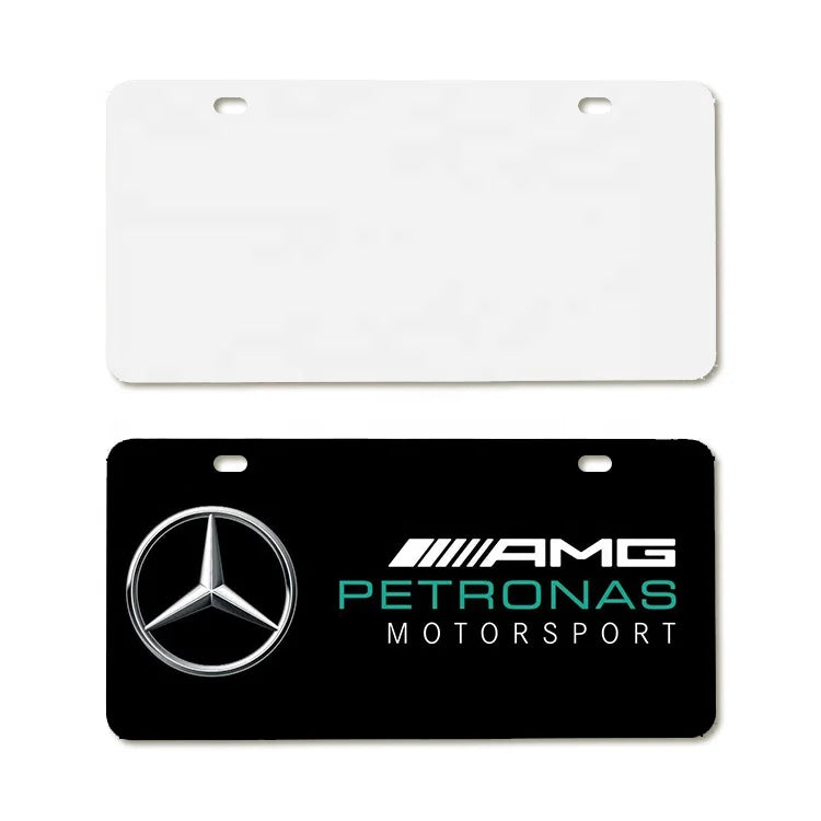Prosub Wholesale Custom Sublimation License Plate Blank Flat Prints 6''*12'' Aluminium Car Sublimation License Plates