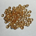 Rose Cut Flat Bottom Round Champagne Synthetic Cubic Zircon Stone Wuzhou CZ Gemstones