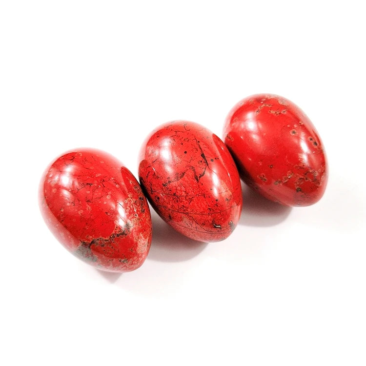 HUIYING Red Jasper Yoni Eggs Set Kegel Exercise Egg Natural Egg For Sale Stone Crafts
