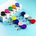 Manufacturer Custom Logo Solid-Color Easy-Pull Document Buckle Solid-Color Chest Retractable Recoil Badge Holder Accessories