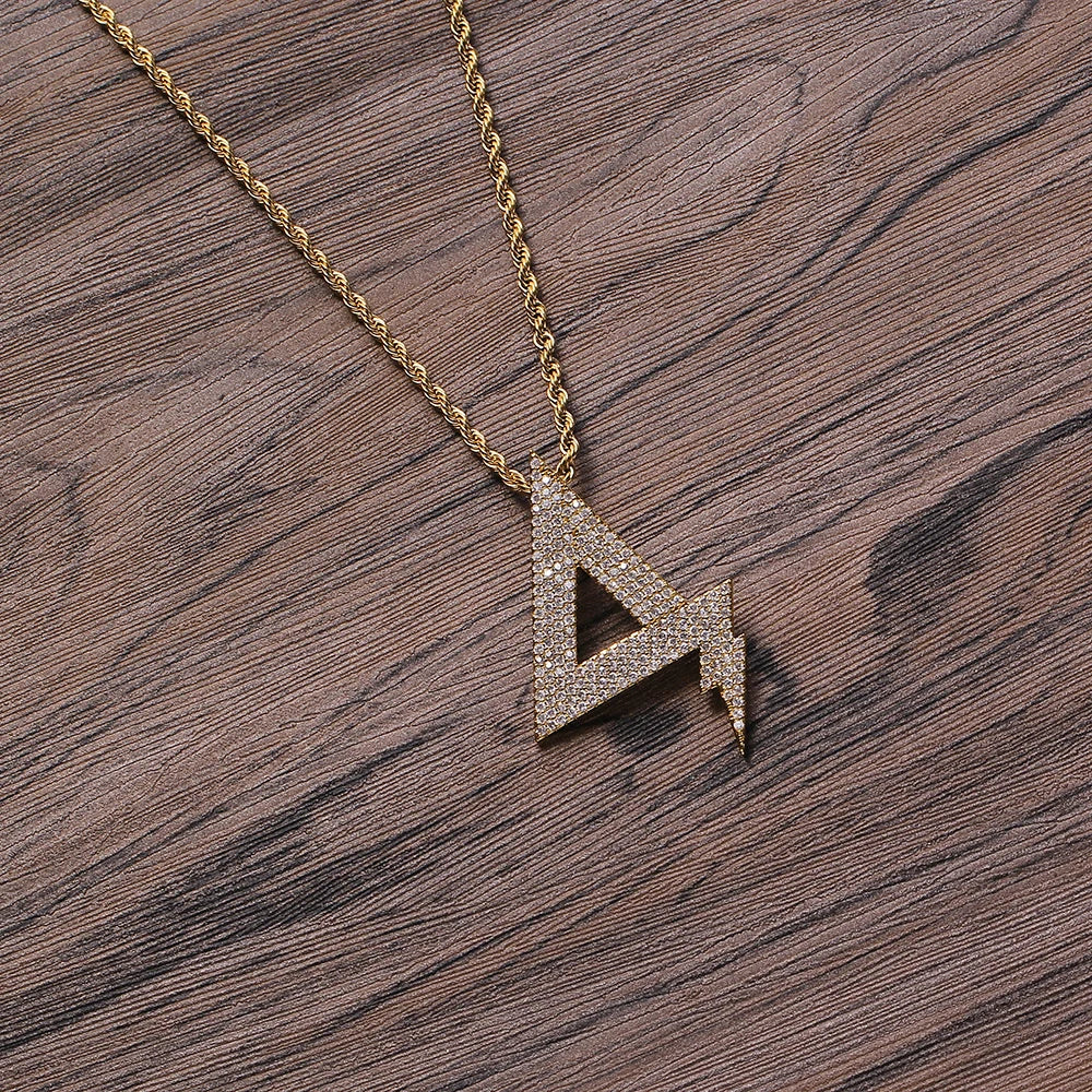 CN270 Brass Cubic Zircon Pendants Necklace Men's Hip Hop Necklace BlingJewelry