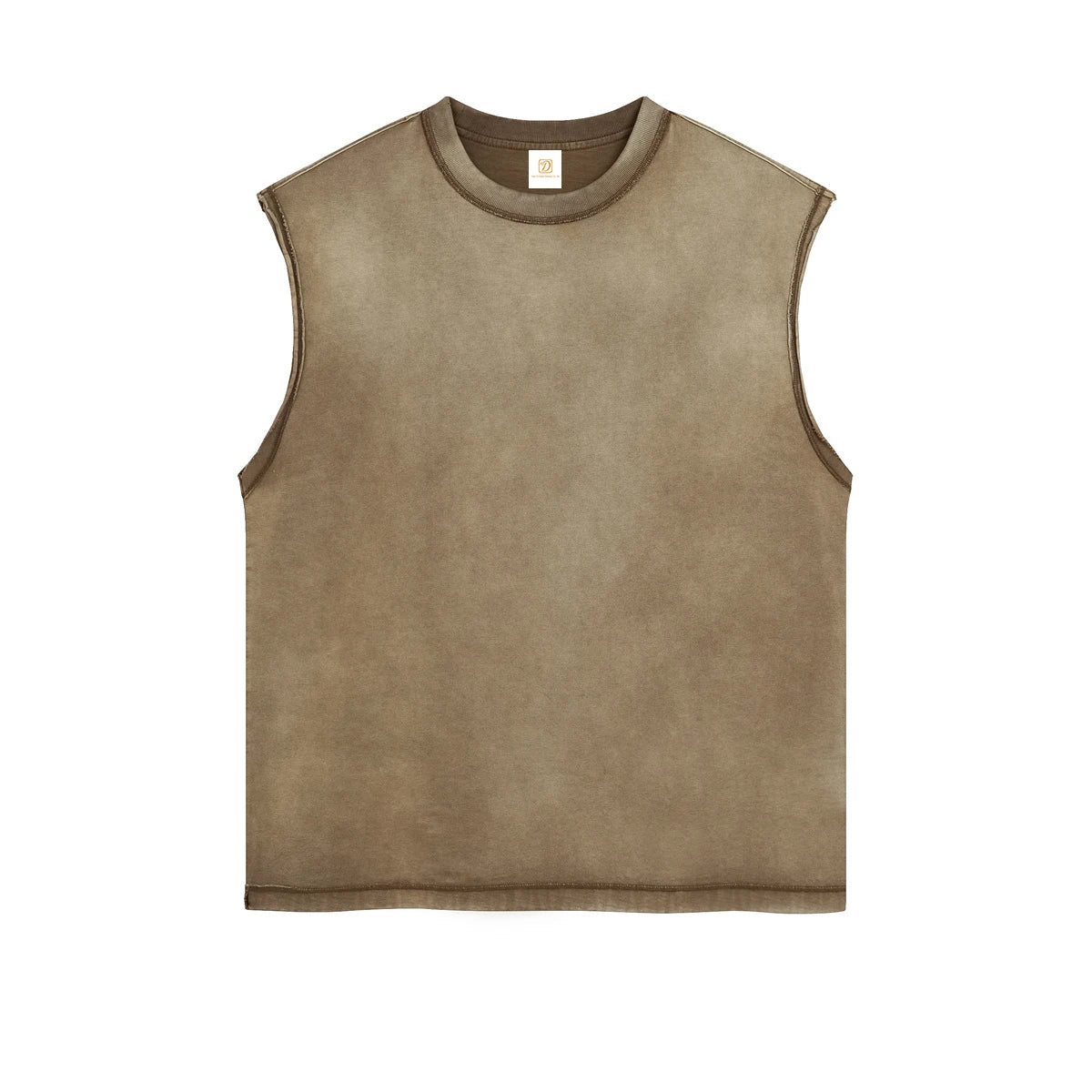 Wholesale 275Gsm Cotton Tank Top Custom Sleeveless T-shirt Men Loose Oversized Acid Wash Mens Sleeveless Vest