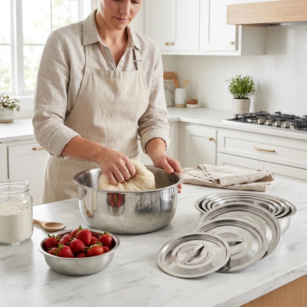Hot Sale Modern Design 5-Piece Stainless Steel Cookware Set Induction Bottom Pans Non-Stick Dishwasher Safe Low Price