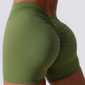 OEM Fitness Yoga Apparel Manufacturer Women Sports Workout Shorts Back V Shape Scrunch Butt Lifting Gym Shorts