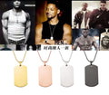 22*38 Tag Pendant Necklace Personalized Necklace Stainless Steel Link Chain Necklace for Hiphop Punk Men Women