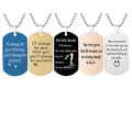 Ywganggu Commemorative Custom Pendant for Father`s Dya Engraved Stainless Steel 5 Colors Necklace Wholesale Jewelry