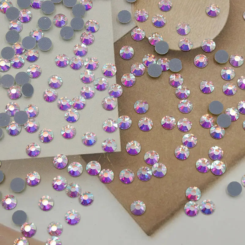 Paso Sico Cristal AB Glass Glass Hotfix Rhinestone Decorations for Shoes Bags Accessories Wholesale 3d