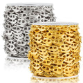 Hot Sales Stainless Steel Chains Necklaces Rings Linked Hiphop Flat Chains Bracelets for DIY Jewelry Gifts