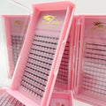 Promade 0.03 Pointy Base Lash Fans Pre-Made Long Short Stem Eyelash Extension 12mm Length Mink Loose Volume False Eyelashes