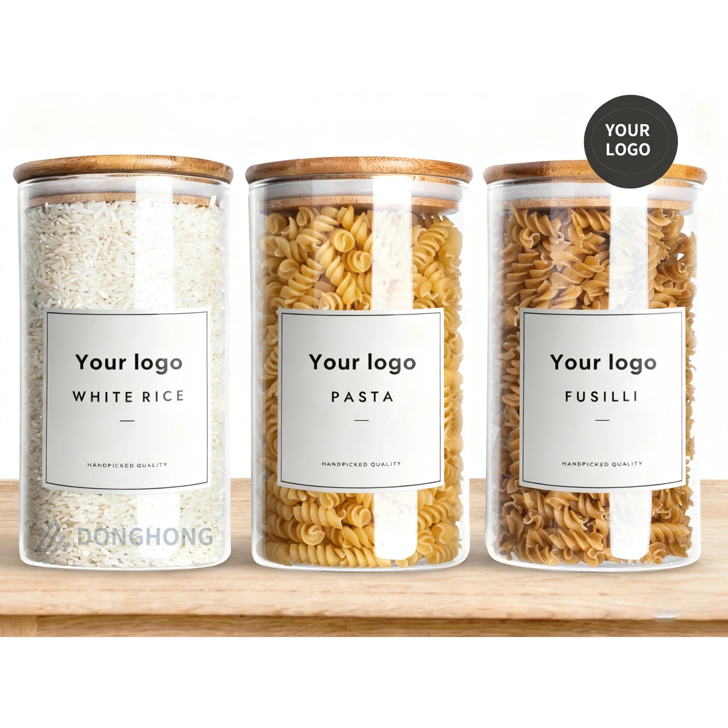 Kitchen Labels Sticker Custom Logo Printing Waterproof Oil-Resistant Bottle Labels Sticker Roll Self Adhesive Labels
