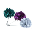 Handmade 20-Color Flower Brooches and Pins Fashion Brooches for Men for Gifts Parties Weddings Engagements