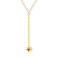 Melynn Wholesale Colour CZ Diamond Star Necklace for Women Sterling Silver 925 Necklace Jewelry for Women