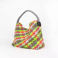 High Quality Handmade Woven Handbag 2pcs Set Women Straw Shoulder Bag Summer Beach Large Neoprene Tote Bag