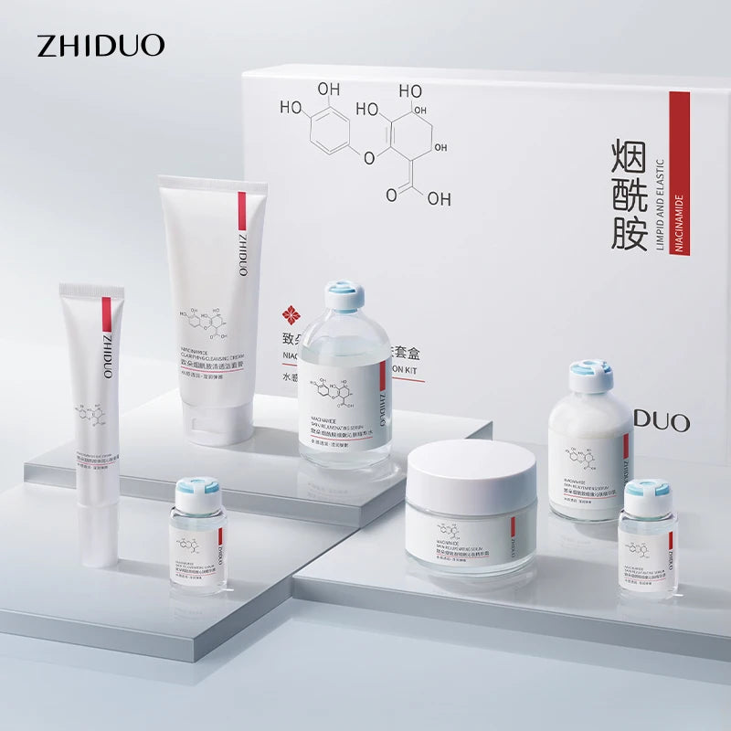 OEM Private Label ZHIDUO Anti-aging Moisturizing Natural Korean Cosmetic Organic Skin Care Set for VDRY SKIN