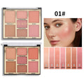 MISS ROSE Matte Peach Blush Palette Long Lasting Cheek Pink Blush Mineral Pigment Blusher Blush Bronzer Powder Makeup