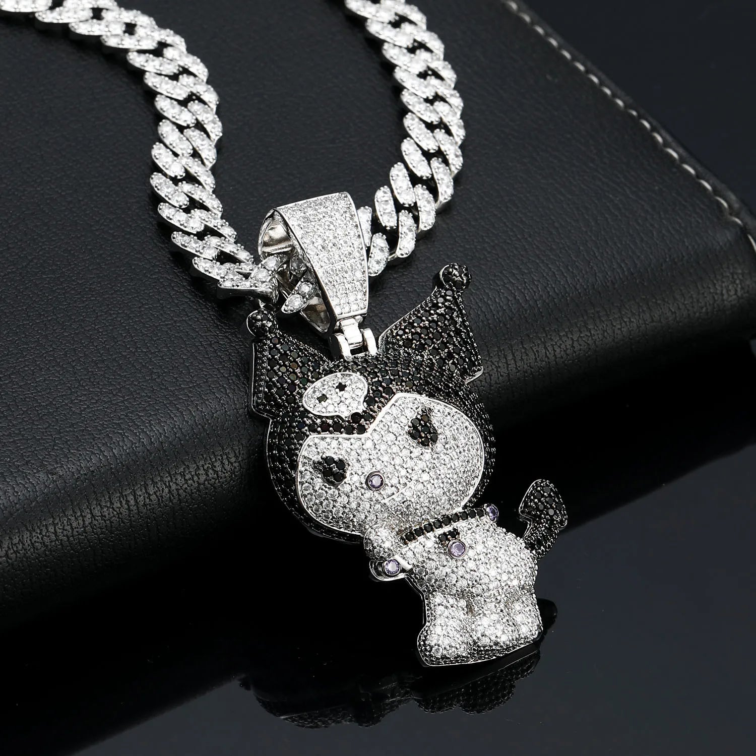 Hip Hop Accessory Little Devil Kuromi Cartoon Pendant Necklace Personalized and Fashionable Design Necklace