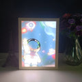 Cute Astronaut Painting Lamp Photo Frame Night Light for Home Wall Hanging 3D Acrylic Lamp