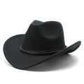Wholesale Fashion Women Men New Multi Color Pure Color With Belt Large Eaves Cowboy Hat High Quality Felt Cowboy Hats