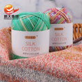 Wholesale High Quality Colorful Segment Dyeing Silk Cotton Blend t Shirt Yarn for Sale