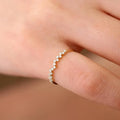 Luxury Gold Plated Zircon Engagementring Irregular Geometry Rings Minimalist Zircon Ring for Women