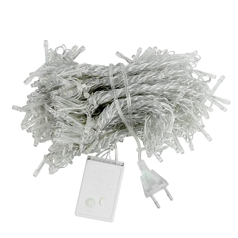 Factory Direct 8 Modes LED String Lights 10m/20m/30m/50m/100m 220V Holiday Fairy Lights for Outdoor Indoor Christmas Decoration