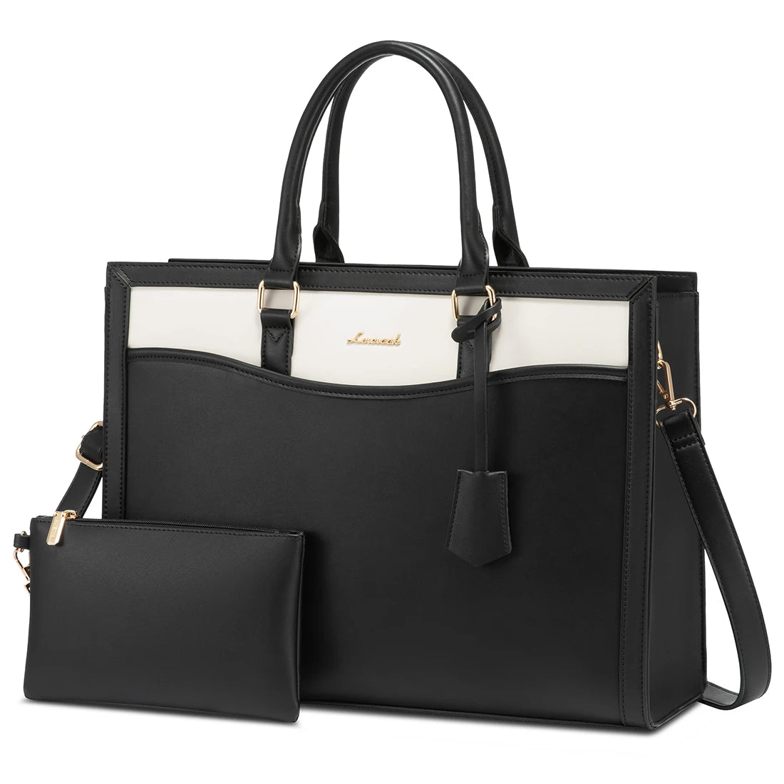 LOVEVOOK 2024 Hot Sales Business Shoulder Bag Computer Tote Bag Handbag Waterproof Luxury Customize Leather Laptop Bag for Women
