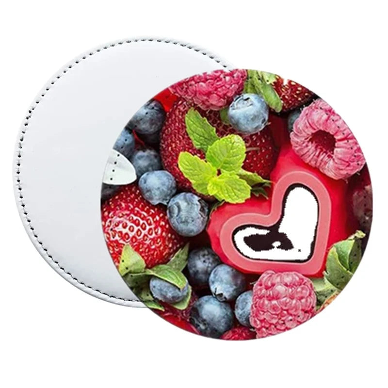 Best Sellers 2024/2025 Sublimation Blank Leather Coasters for Cups Drink Coasters Coasters for Drinks Customized Printed