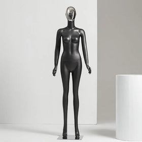 Fashion Full-body Female Mannequins Realistic Black Woman Dress Form Dummy Tight Chrome Golden Face for Clothing Store Display