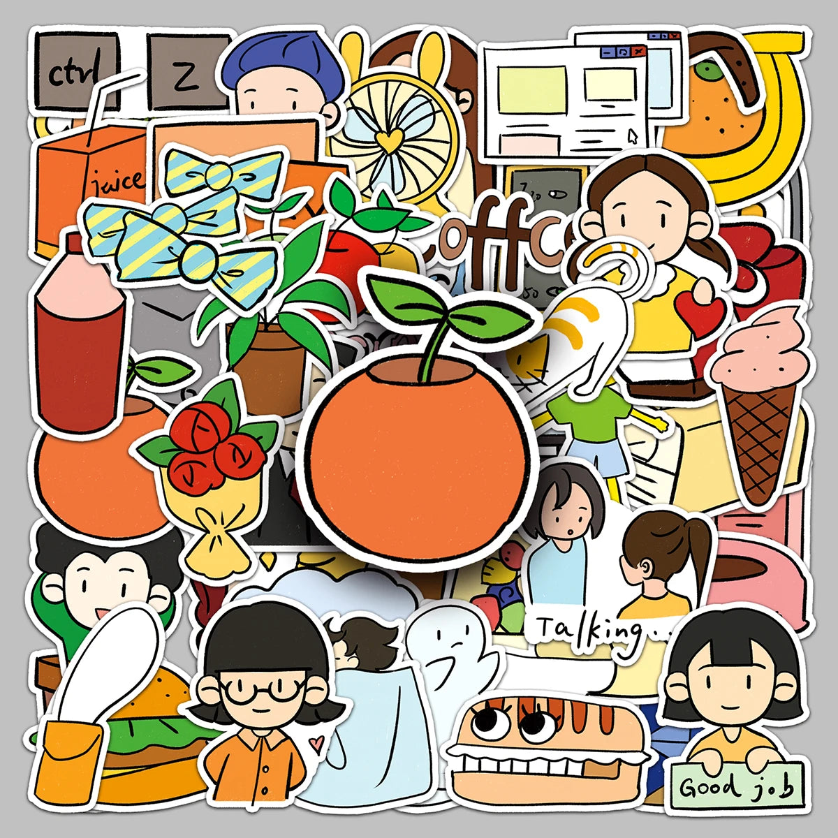 50PVC Factory Wholesale Folder Stickers Personalized Self-adhesive Migrant Worker Stickers