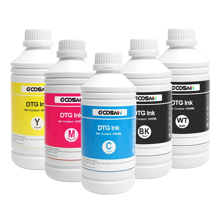 Digital T Shirt Textile Inkjet Printing Bulk DTG White Pigment Ink for Epson Surecolor F2000 F2100 F2130 F3000 F3070 DTG Printer