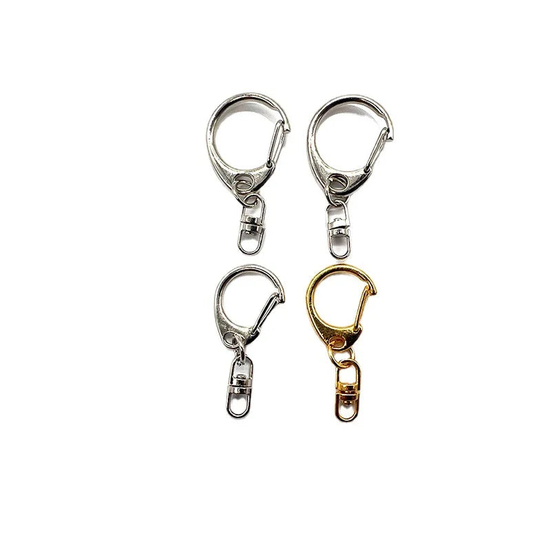 001 Small C Buckle Clip Accessories Alloy D Lobster Clasps Key Holder with Swivel Snap Lanyard Hook Keychain Made in China