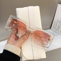 High Quality Wide Frame Rectangle Sunglasses Men Ladies Leopard Retro Rectangle Sunglasses Uv400