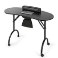 Wholesale Customizable Modern Metal Nail Art Desk Folding Beauty Nail Salon Furniture Manicure Table with Fan for Living Room