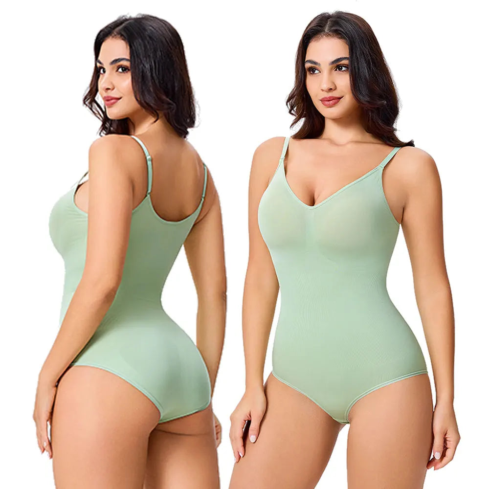 Tummy Control Seamless Deep V-Neck Slimming Butt Lifting Body Shaper Shapewear for Womens Bodysuit