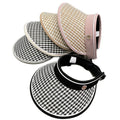 Outdoor Sunshade Fashion Wide Brim Straw Visor Hat Grass Woven Women's Sun Visor Cap