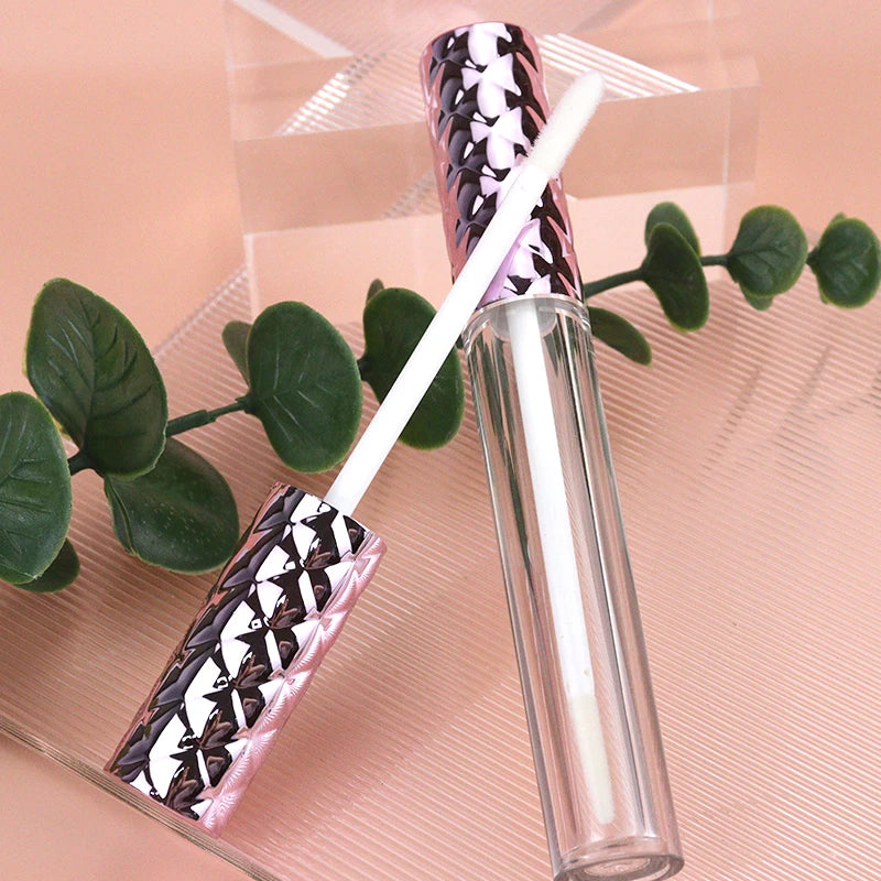 New Custom Diamond Silver Purple Sparkly Lipgloss Containers with Wands Rose Gold Empty Lip Gloss Tubes 3ml