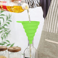 Wellfine Eco-friendly Kitchen Silicone Collapsible Funnel Folding Portable Funnels Food Grade Silicone Funnel for Liquid