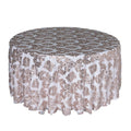3MM Rose Gold Sequin Embroidery Lace Table Cloth Overlay  for Wedding